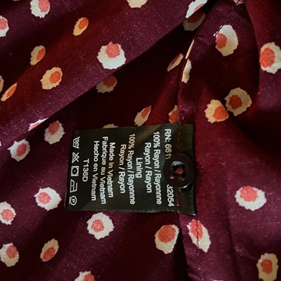 NWT Anthropologie 11-1-Tylho West Street Polka Dot Button Front Dress - Small - Picture 8 of 9